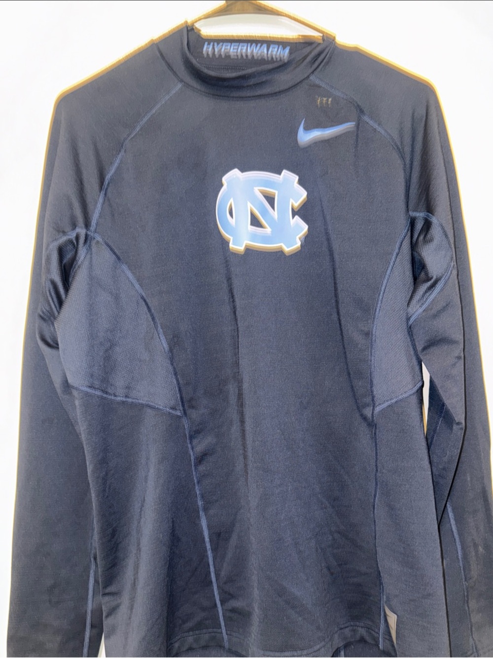 Nike Navy Long Sleeve Top with Carolina Tar Heels Logo